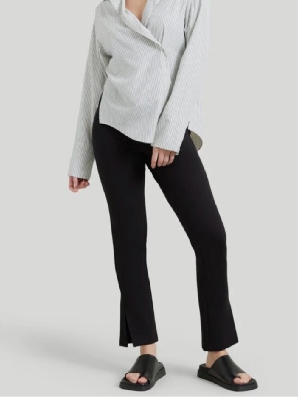 Modern Citizen Devi Side Split Stretch Pant in Black Size Small